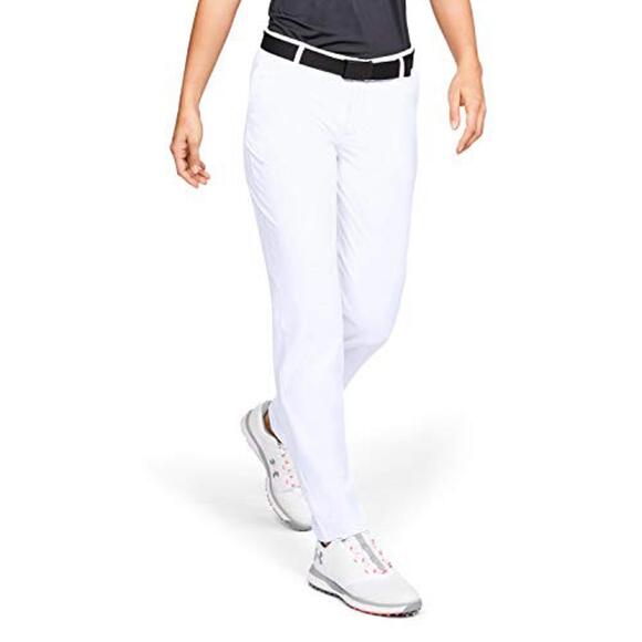 Under Armour Women's Golf Links Fitted Pant White SZ 16 1326934-100